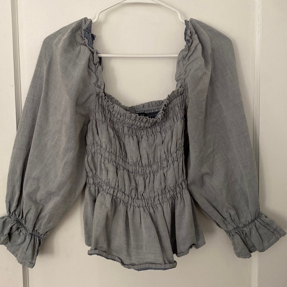Ruffled Square Neck Top